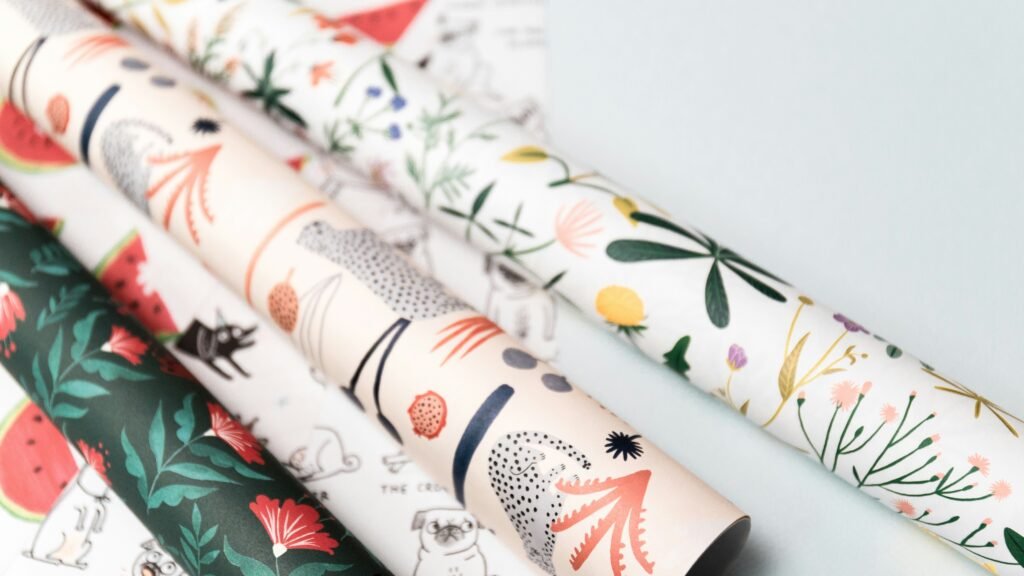 white red and green floral textile Color Scheme
